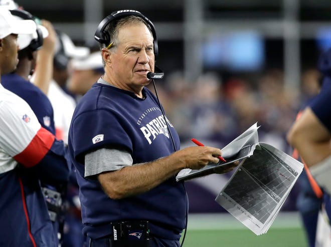 Bill Belichick at the Patriots got the better of the Steelers in Foxborough again on Sunday. [AP Photo/Elise Amendola]