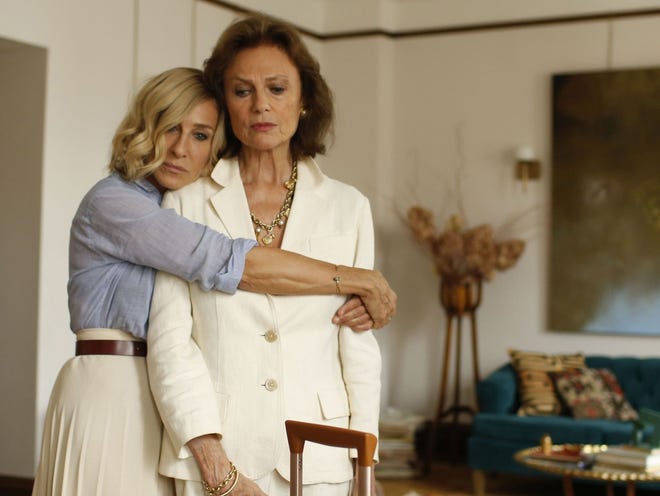Sarah Jessica Parker, left, and Jacqueline Bisset in the 2018 film "Here and Now," a Pretty Matches Productions. [Photo by Paul Schiraldi]
