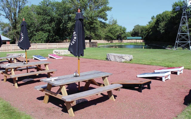 The Handlebar Restaurant, located just off the Raccoon River Valley Trail in Dallas Center, features a large outdoor space. PHOTO BY TK WEST/DALLAS COUNTY NEWS