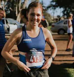 Lauren Jenkins prepares for the Golden Gate Cross Country Run. [Contributed]