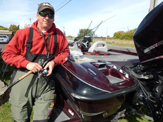 Jeff Grzywinski of Clarkston is one of approximately 50 anglers competing in the 2019 Michigan B.A.S.S Nation 2019 Adult State Championship on the St. Marys River. In pre-fishing leading up to today's tournament his best bass topped the 4 pound mark.