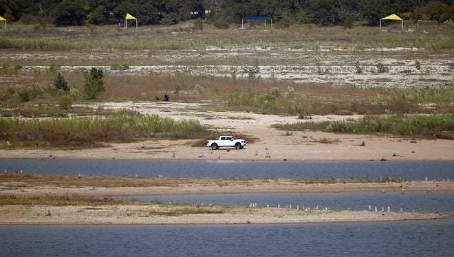 In 2014 parkgoers at Bob Wertz Park at Windy Point could drive up to the water's edge. A drought brought record low water levels to the Highland Lakes including Lake Travis, from which the city of Austin receives its drinking water. [RALPH BARRERA/ AMERICAN-STATESMAN]