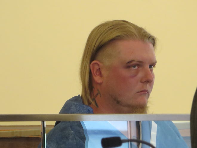 Joseph Noe appears at his arraignment in Fall River District Court. [Herald News Photo | Peter Jasinski]