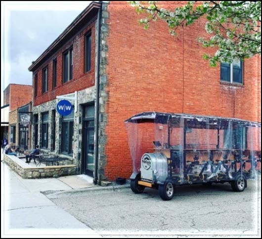 HVL Pedal and Brews is a new business coming to Hendersonville involving a 15-person, pedal-powered vehicle. [PHOTO PROVIDED]