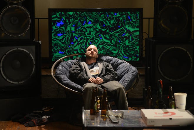 Jesse Pinkman (Aaron Paul) in happier times from "Breaking Bad," season 5, episode 9 - (Contributed by Ursula Coyote/AMC)