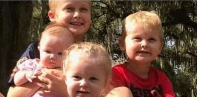 Casei Jones' four children, Cameron Bowers, 10, Preston Bowers, 5, Mercalli Jones, 2, and Aiyana Jones, 1, are shown in this photo provided by the Marion County Sheriff's Office. The bodies of Casei Jones and the children were found in Georgia. [MCSO]