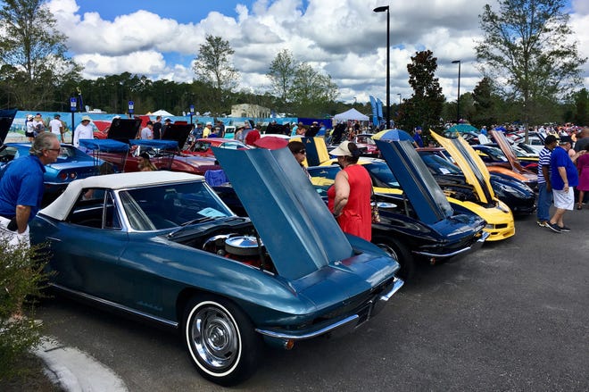 Count on plenty of Corvettes to be on display and competing for awards in the Ponte Vedra Auto Show on Sunday at the Nocatee Event Field. [JOE DESALVO/FLORIDA TIMES-UNION]