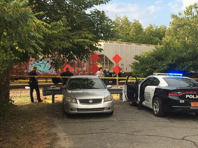 Gastonia Police are investigating after a woman was struck and killed by a train on the train tracks off South Vance Street and West Franklin Boulevard on Wednesday afternoon. [ERIC WILDSTEIN/THE GASTON GAZETTE]