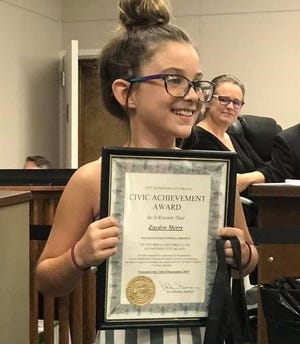 Zayden Merry earned the Panama City Beach Boys and Girls Club Civic Achievement Award. [CONTRIBUTED PHOTO]