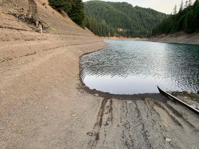 The U.S. Forest Service took out the boat ramp earlier this month because McCloud Lake’s water levels are too low, leaving some to wonder why the lake has been drawn down so far with two months left in the trout season
