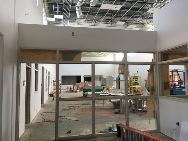 The entry area at Daytona Beach's First Step Shelter is still taking shape. While construction continues on the shelter, the nonprofit is looking for a new executive director. Interviews among six finalists are set for Tuesday. [News-Journal/Eileen Zaffiro-Kean]