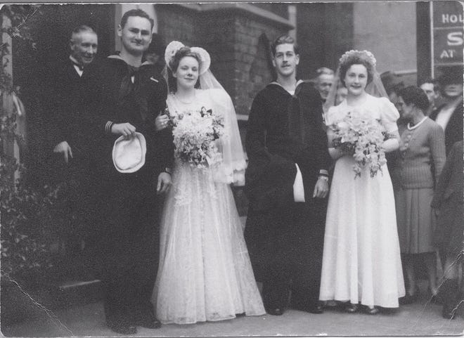 Ray and Gloria "Teddy" Key were married in Perth, Australia, in 1943. They met while he was recovering from a long ordeal in a life raft after his plane was shot down. [Provided by Frances Rae Key]