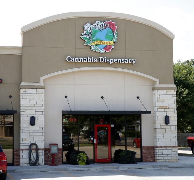 Herban Mother Cannabis Dispensary is seen on May Ave., just south of Hefner in The Village, Okla., Thursday, Sept. 12, 2019. [Bryan Terry/The Oklahoman]
