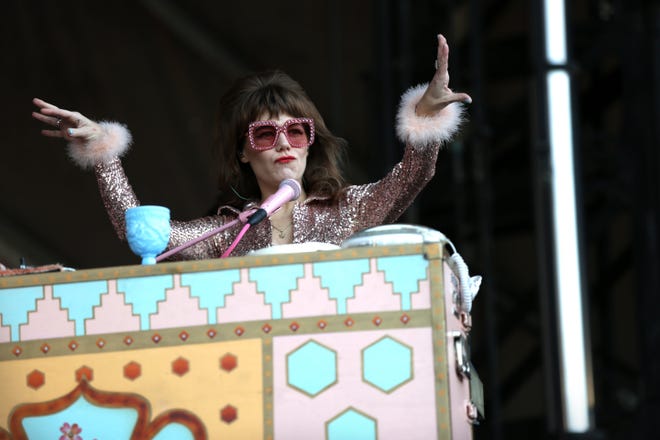 Jenny Lewis performs at weekend one of the Austin City Limits Festival on Friday, October 4, 2019.  [BRONTE WITTPENN/AMERICAN-STATESMAN]