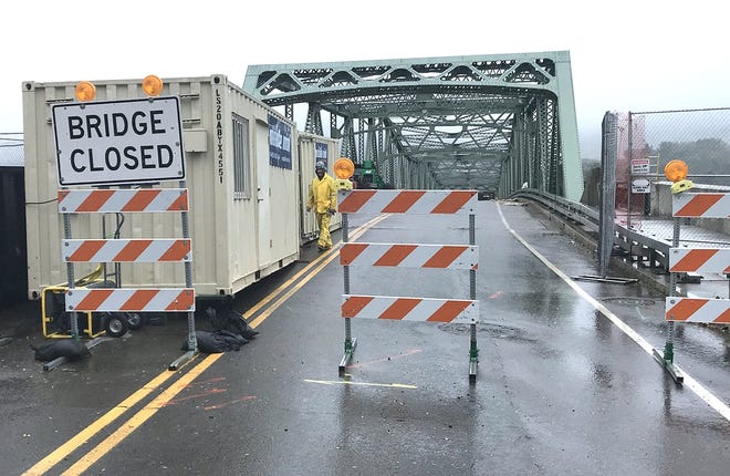 The Bridge Street Bridge, which has been closed to traffic since early April, will reopen this afternoon and remain open until early Monday morning to accommodate the popular 2019 Wineglass Race Series. [Jeff Smith/The Leader]