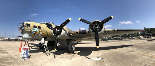 The B-17 Flying Fortress "Nine-O-Nine" owned by the Collings Foundation of Stow, Massachusetts, is seen March 28, 2017, at the Fort Smith Regional Airport during a Wings of Freedom Tour. The World War II-era bomber crashed Wednesday at Bradley International Airport in Windsor Locks, Connecticut, killing seven people. [TIMES RECORD FILE PHOTO]