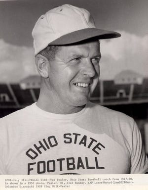 Ohio State football coach Wes Fesler in 1950 [File photo]