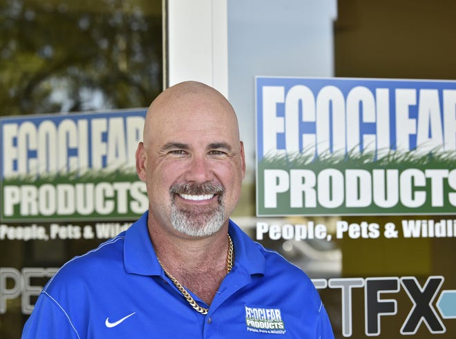 EcoClear Products and Christopher Stidd, a former pet supply salesman who started the firm in North Port and built it into a Lakewood Ranch business with annual sales of more than $20 million a year. Photographed Thursday morning Sept. 26, 2019, in Lakewood Ranch. [HERALD-TRIBUNE STAFF PHOTO / THOMAS BENDER]