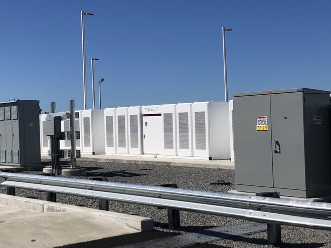 National Grid has unveiled the largest battery storage facility in New England to provide a backup energy supply for the island of Nantucket. [Courtesy of National Grid]