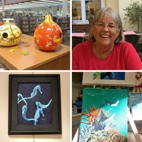 Marla Armstrong is displaying her artwork at Destin Library. [CONTRIBUTED PHOTO]