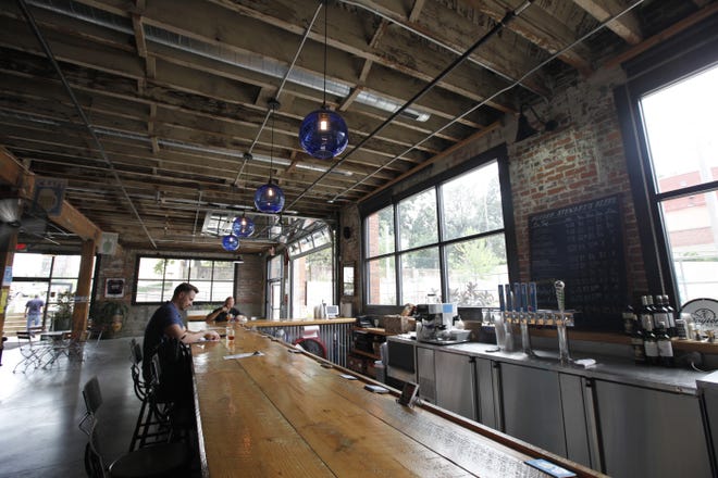 Mother Stewart's Brewing has a lovely taproom on the edge of downtown Springfield. [Steve Stephens/Dispatch]
