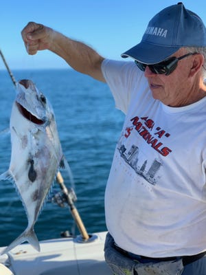 Lou DeNicola took his boat and crew roughly 50 miles offshore of Jacksonville and caught a mess of fish, including this African Pompano. (Lou DeNicola)
