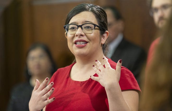 State Rep. Mary Gonzalez, D-El Paso, established a political action committee called Turn on the Tap Texas to campaign for the passage of Proposition 2. [Stephen Spillman for Statesman]