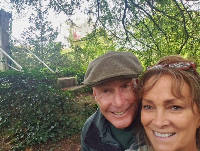 Keith Oliver with wife Linda in Ireland. [Submitted]