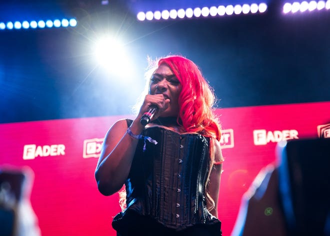 Megan Thee Stallion, an American rapper from Houston, performs at Fader Fort during South by Southwest, on Friday, March 15th, 2019. 



[Erika Rich for American-Statesman]