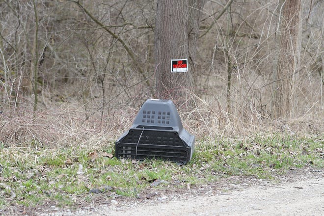 An old TV is seen dumped along Academy Road in Raisin Township in March 2016. A collection event Saturday will provide a better way to dispose of unwanted TVs.