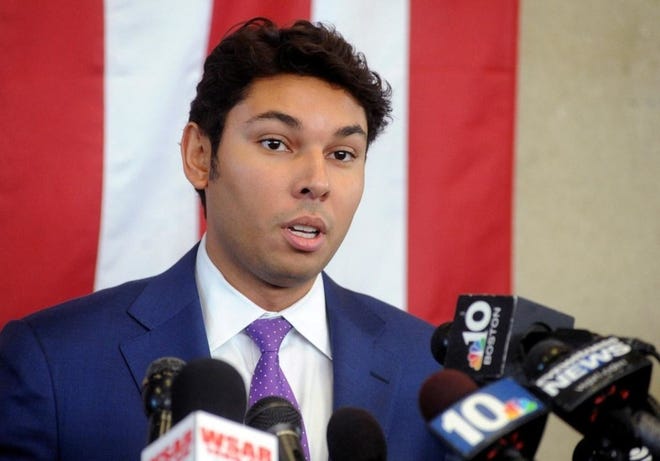 Fall River Mayor Jasiel Corriea II is accused of extorting $600,000 from marijuana vendors as well as bilking a quarter-million dollars from investors in his now-defunct smartphone app. [The Herald News, file / Dave Souza]