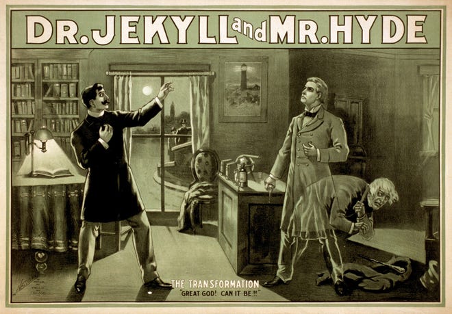 Dr. Jekyll and Mr. Hyde. [Photo courtesy of Wikimedia Commons]