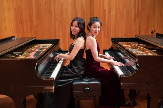 Pianists Yuka Nakayama-Lewicki, left, and Shitong Sigler, right, will perform with the Wooster Symphony Orchestra on Nov. 1 and 2.