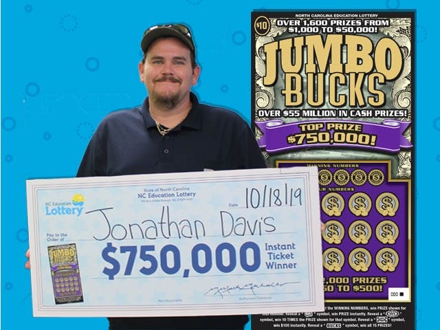 Jonathan Davis of Hope Mills bought his winning lottery ticket at the 301 Kwik Shop on U.S. 301 North in Parkton. [Contributed]