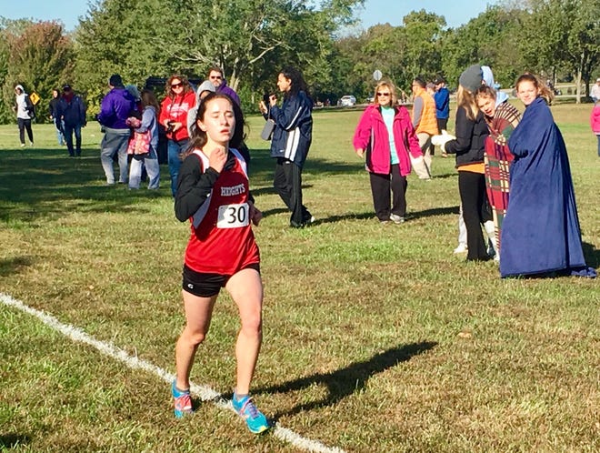City Athlete of the Week Kylie Phillips, a Shawnee Heights senior, won her second straight United Kansas Conference girls cross country individual title last Thursday. [Capital-Journal file photograph]
