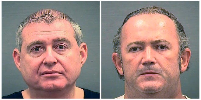 Lev Parnas and Igor Fruman pleaded not guilty Wednesday on charges they conspired to make illegal contributions to political committees supporting President Donald Trump and other Republicans. [Alexandria Sheriff's Office via AP]