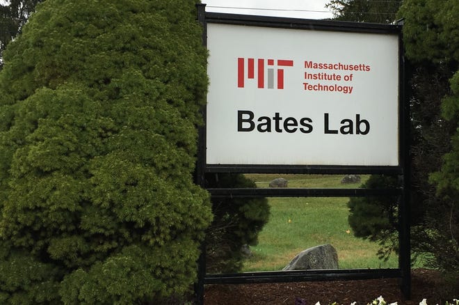 The sign for the MIT Bates Research and Engineering Center at 21 Manning Ave. in Middleton. The MIT Media Lab has projects running at this facility. [Wicked Local Photo / Wendall Waters]