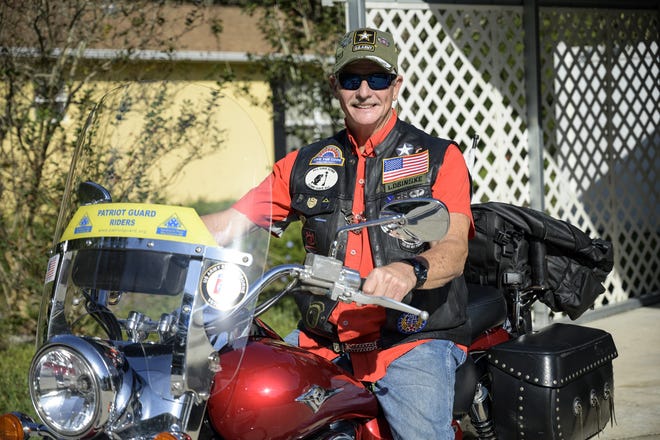 Walter Lobinske rides with the Patriot Guard Riders for many events. [Cindy Sharp/Correspondent]