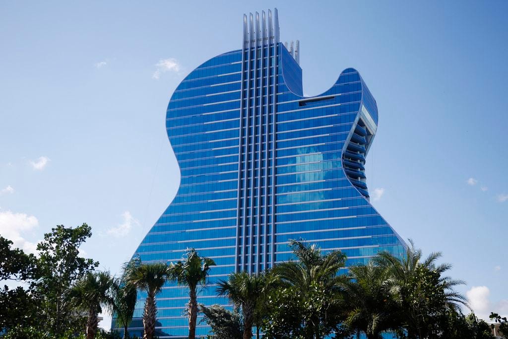 Unique guitar-shaped hotel opens at Florida Seminole casino Unique guitar-shaped hotel opens at Florida Seminole casino