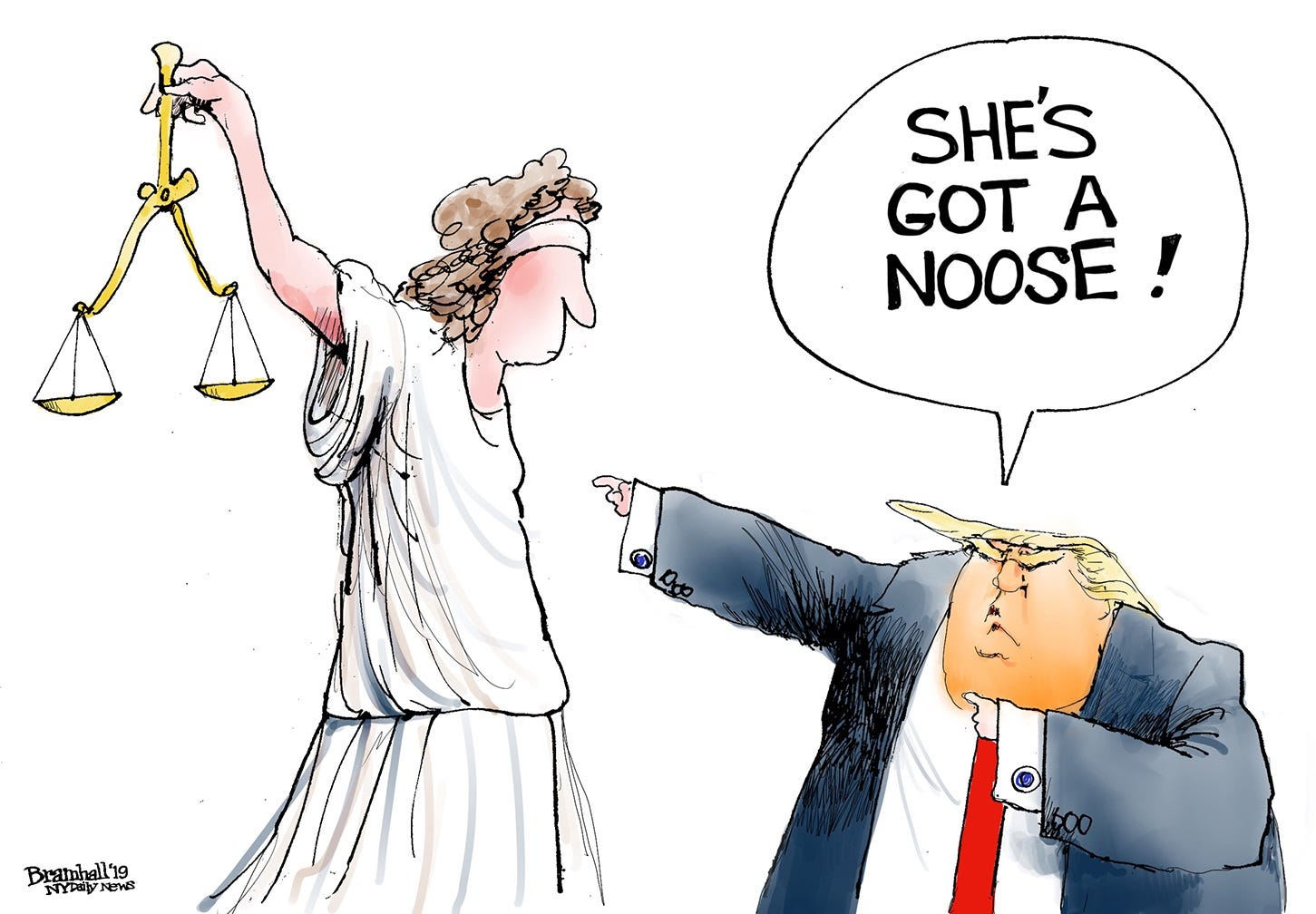 Editorial cartoon: She's got a noose