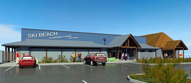A rendering shows the plans for Ski Beach Bar & Grill, expected to open by the end of 2020. [Submitted]