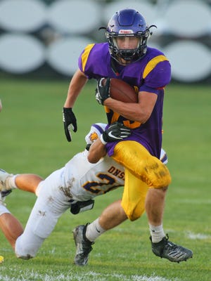 Blissfield's Hunter Smith runs with the ball during the 2019 season. Telegram photo by John Discher