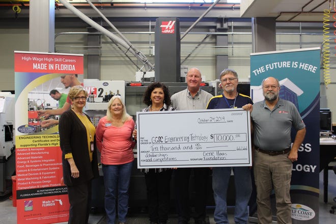 Gulf Coast State College received a $10,000 grant from the Gene Haas Foundation. [CONTRIBUTED PHOTO]