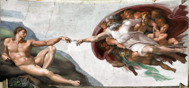 “The Creation of Adam” from Michelangelo’s Sistine Chapel in the Vatican. [Jacek Halicki/Wikimedia Commons/Public Domain]