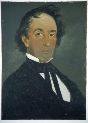 Portrait of Timothy Parker Johnson, who was honored for his War of 1812 service on Oct. 26, 2019, in Provincetown. Johnson was a prominent business man in Provincetown and is buried at the Provincetown Cemetery. [COURTESY PILGRIM MONUMENT AND PROVINCETOWN MUSEUM]
