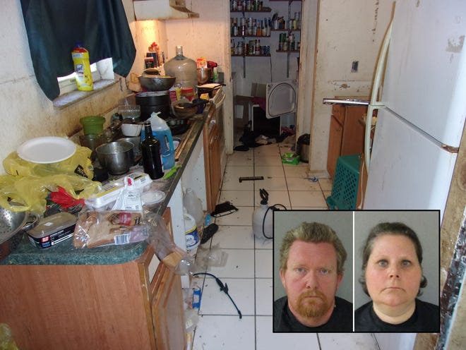 A “distraught” 14-year-old girl reported her parents to the Flagler County Sheriff’s Office abuse hotline because of the squalid conditions in her family’s Bunnell home, authorities said and what she described as physical and emotional abuse by her mother, authorities said. [Photo provided by the Flagler County Sheriff’s Office]