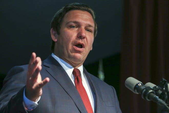 Florida Gov. Ron DeSantis has been surprisingly bold in his approach to addressing climate change and sea level rise, so far. [Chris Urso/Tampa Bay Times]