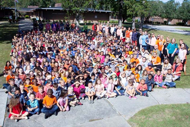 Parkwood Elementary recently celebrated "Unity Day" at the school in showing unity in helping stop bullying by promoting kindness, inclusion and acceptance at the school, community and world. [Contributed photo]