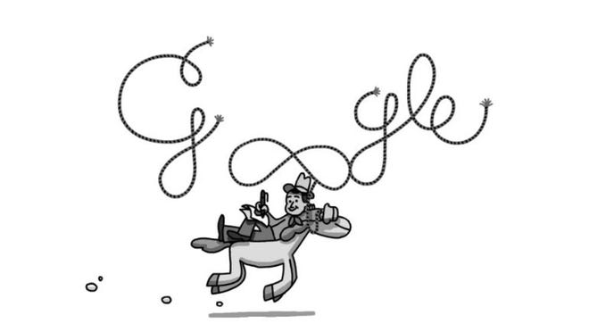 Beloved Oklahoman Will Rogers is honored today with an animated Google Doodle on what would have been his 140th birthday. [Image via Google]