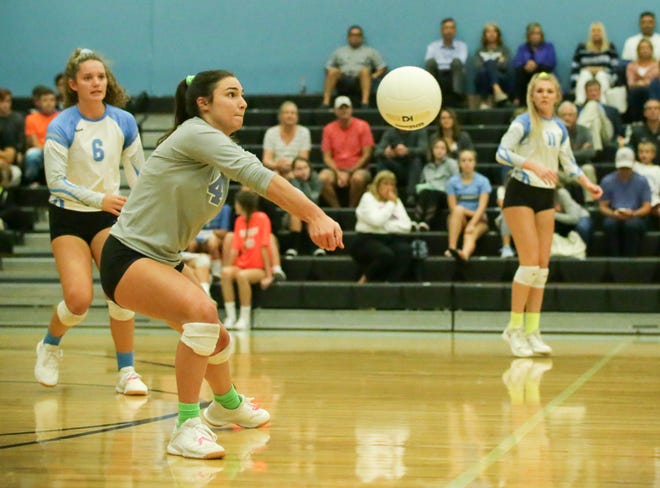 Ponte Vedra libero Sophia Ervanian is one of three Sharks seniors who played an instrumental role in helping the program win its first state title in 2017. Tuesday, she and her teammates will look to make their second semifinal in the last three years. [Will Brown/The Record]